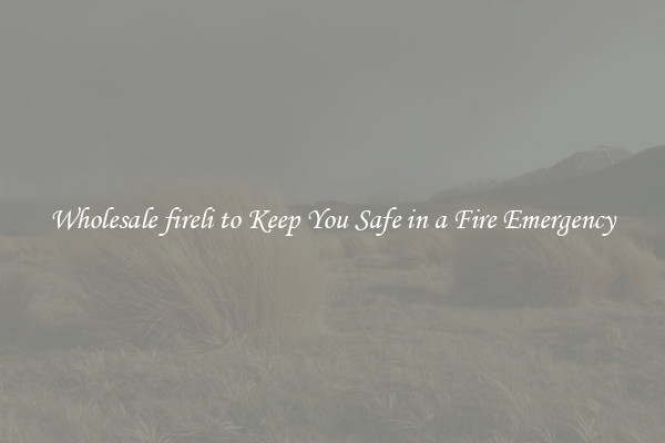 Wholesale fireli to Keep You Safe in a Fire Emergency