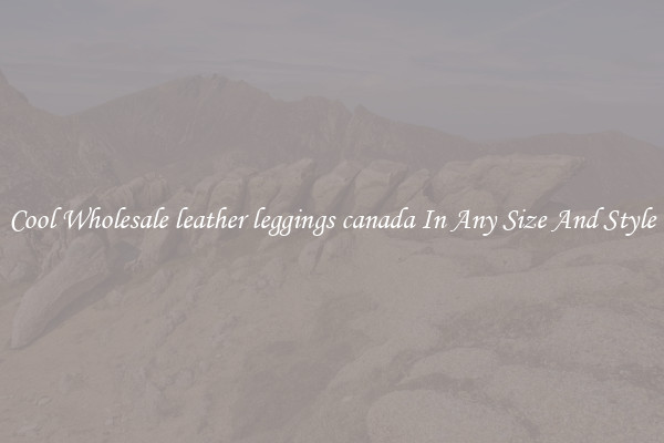 Cool Wholesale leather leggings canada In Any Size And Style
