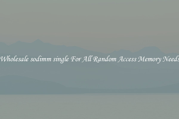Wholesale sodimm single For All Random Access Memory Needs