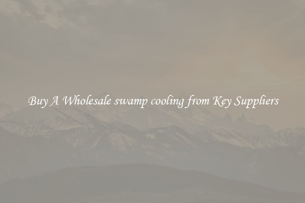 Buy A Wholesale swamp cooling from Key Suppliers