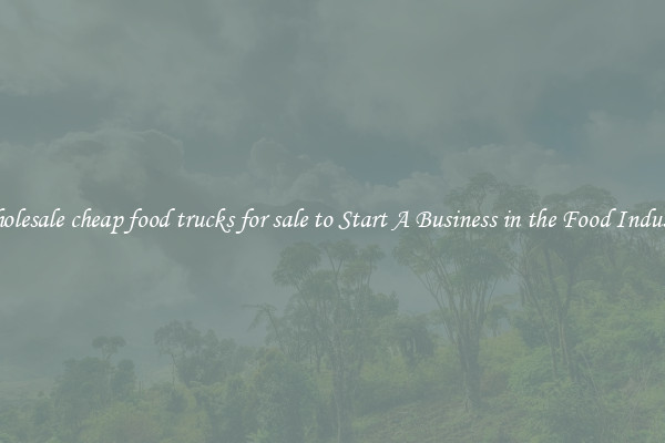 Wholesale cheap food trucks for sale to Start A Business in the Food Industry