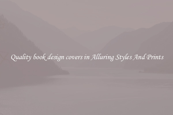 Quality book design covers in Alluring Styles And Prints