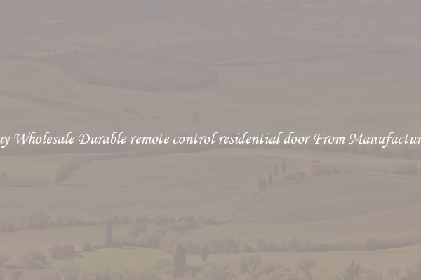 Buy Wholesale Durable remote control residential door From Manufacturers