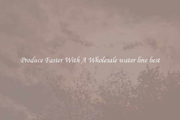 Produce Faster With A Wholesale water line best