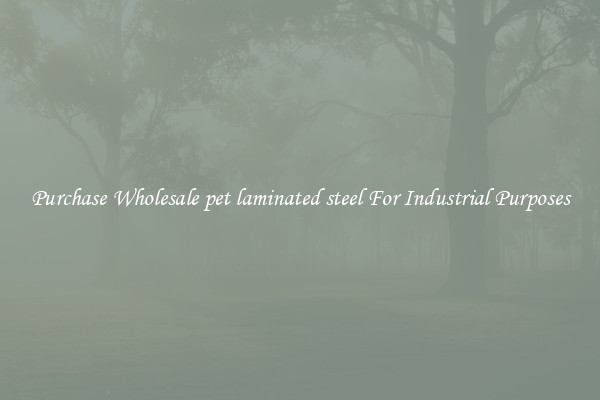 Purchase Wholesale pet laminated steel For Industrial Purposes